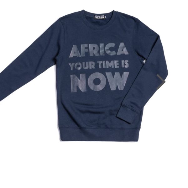 OFFRE ASBYAS AFRICA YOUR TIME IS NOW SWEAT-SHIRT NAVY LETTRES NAVY 1
