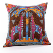 Coussin brodé girafe ASbyAS