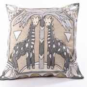 Coussin brodé girafe ASbyAS