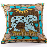 Coussin brodé léopard ASbyAS